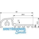 Wetterschenkel ADII EIFEL T/TB, 6000 mm, silber eloxiert