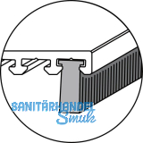 B�rstendichtung EIFEL PB 48, H�he 10 mm, Kunststoff grau