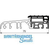 Balkont�rschwelle EIFEL TB-75, 6000 mm, silber eloxiert/grau