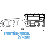 Balkont�rschwelle EIFEL TB-70, 6000 mm, silber eloxiert/grau