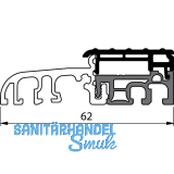 Balkont�rschwelle EIFEL TB-62, 6000 mm, silber eloxiert/schwarz
