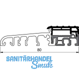 Balkont�rschwelle EIFEL TB-80, 6000 mm, silber eloxiert/schwarz