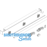 DORMA-GLAS Muto 80 Beschlagset Glas Wandmontage L=2180 mm silber