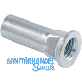 Stahlgewindeh�lse M5, L�nge 18 mm, Stahl verzinkt