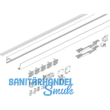 DORMA-GLAS Muto 60 2.0 Beschlagset Glas Wandmontage L=2400 mm Edelstahl-Effekt