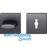 FSB WC Rosette 12 1704 00088 ASL, R/8 mm, ohne Schauscheibe, Aluminium schwarz