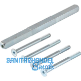 Dr�ckerstiftset - Vierkantstift 8/8,5/8 abgesetzt 130 mm, Stahl verzinkt