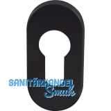 Zylinderrosette PZ oval, Edelstahl schwarz