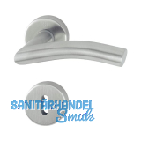 HOPPE Dr�ckergarnitur ANTWERPEN - auf Rosette BB, 37 - 42, Edelstahl matt