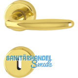 HOPPE Dr�ckergarnitur ROISSY - auf Rosette BB, Messing poliert lackiert