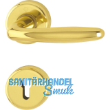 HOPPE Dr�ckergarnitur ROISSY - auf Rosette PZ, Messing poliert lackiert