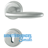 HOPPE Dr�ckergarnitur ROISSY - auf Rosette PZ, Messing satiniert/verchromt matt