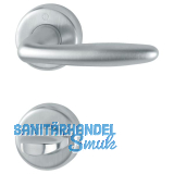 HOPPE Dr�ckergarnitur ROISSY - auf Rosette WC, Messing satiniert/verchromt matt