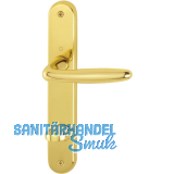 HOPPE Dr�ckergarnitur ROISSY - auf Schild WC 90, rechts, Messing poliert