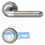 MARCHESI Dr�ckergarnitur ZEUS - auf Rosette BB, verchromt/Edelstahl matt