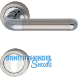 MARCHESI Dr�ckergarnitur ZEUS - auf Rosette PZ, verchromt/Edelstahl matt