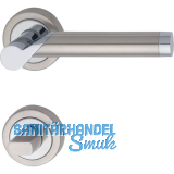 MARCHESI Dr�ckergarnitur ODIN - auf Rosette WC, verchromt/Edelstahl matt