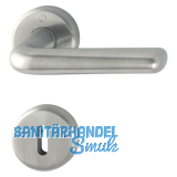 HOPPE Dr�ckergarnitur HELSINGBORG - auf Rosette BB, 37 - 42, Edelstahl matt