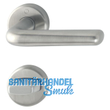 HOPPE Dr�ckergarnitur HELSINGBORG - auf Rosette WC, 37 - 42, Edelstahl matt