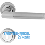 MARCHESI Dr�ckergarnitur SPLIT - auf Rosette BB, verchromt/Edelstahl matt