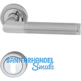 MARCHESI Dr�ckergarnitur SPLIT - auf Rosette PZ, verchromt/Edelstahl matt