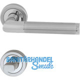 MARCHESI Dr�ckergarnitur SPLIT - auf Rosette WC, verchromt/Edelstahl matt