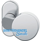 FSB FS-T�rknopf 07 0809 - auf Rosette, verkr�pft, fest vernietet, Edelstahl matt