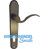 MARCHESI Dr�ckergarnitur L�FFELFORM/POSTHORN - auf Schild PZ 88, patiniert