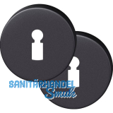 FSB Buntbartrosette rund 12 1735 00002 ASL, Aluminium schwarz matt