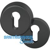 FSB Sicherheits-Zylinderrosette rund, Aluminium schwarz matt