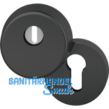 FSB Sicherheits-Zylinderrosette rund mit Kernziehschutz,Aluminium schwarz