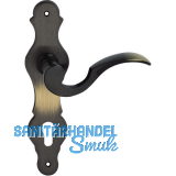 MARCHESI FH Dr�ckergarnitur L�FFELFORM - auf Schild PZ 88, Messing patiniert