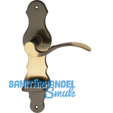 MARCHESI FH Dr�ckergarnitur L�FFELFORM - auf Schild WC 90, Messing patiniert