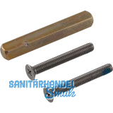 FSB Vollstift gekerbt f�r Fenstergriffe Selbstverriegelung, 7 x 85 mm, Stahl