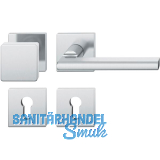 FSB Wechselgarnitur 12 1035 ASL auf Rosette eckig PZ, Knopf fest,silber eloxiert