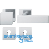 FSB Wechselgarnitur 12 1003 ASL auf Rosette eckig PZ, Knopf fest, Edelstahl matt