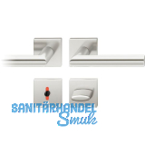 FSB Dr�ckergarnitur 12 1076 ASL auf Rosette eckig WC DIN, silber eloxiert