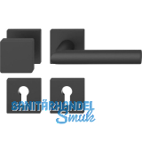 FSB Wechselgarnitur 12 1076 ASL auf Rosette eckig PZ, Knopf fest, schwarz matt