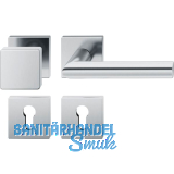 FSB Wechselgarnitur 12 1076 ASL auf Rosette eckig PZ, Knopf fest, Edelstahl matt