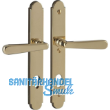 Sicherheits-Dr�ckergarnitur ALT-WIEN auf Schild PZ88, Messing poliert PVD