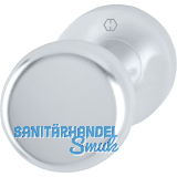 HOPPE T�rknopf Flachform - auf Rosette, Knopf � 59 fest, silber eloxiert