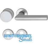 SCH-LINE Wechselgarnitur SCH L-Form- auf Rosette PZ, Aluminium silber eloxiert