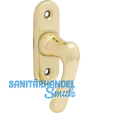 GRUNDMANN Fenstergriff WG ELEGANT 505 - gebogen, VK 7 x 35 mm, Messing poliert