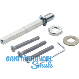 HOPPE Befestigungsset zu Sicherheits-Wechselgarnitur T�rst�rke 42-47 mm