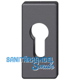 FSB Zylinderrosette 17 1778 eckig, Aluminium schwarz matt
