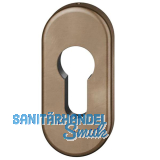 FSB Zylinderrosette 17 1757 oval, Bronze dunkel patiniert gewachst