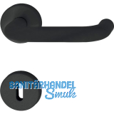 HEWI Dr�ckergarnitur 111 - auf Rosette BB, 38 - 48, schwarz matt