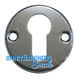 Zylinderrosette PZ WG AB6 aufschraubbar, � 51 mm, Aluminium poliert