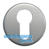 Zylinderrosette PZ WG D70, � 50 mm, mit Universaltr�ger "U", silber eloxiert