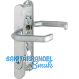 Dr�ckergarnitur LIVERPOOL - Schmalschild PZ, KZS, 77-82, Edelstahl matt